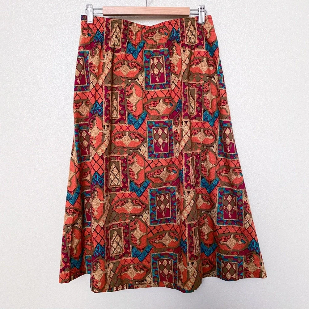Vintage southwest print skirt - Picture 4 of 10